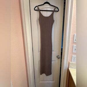 DISSH Tan Ribbed Maxi Dress